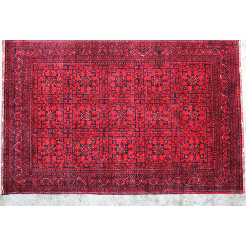 Wool Moroccan Area Rug, Rectangle 6'2" x 9'9"