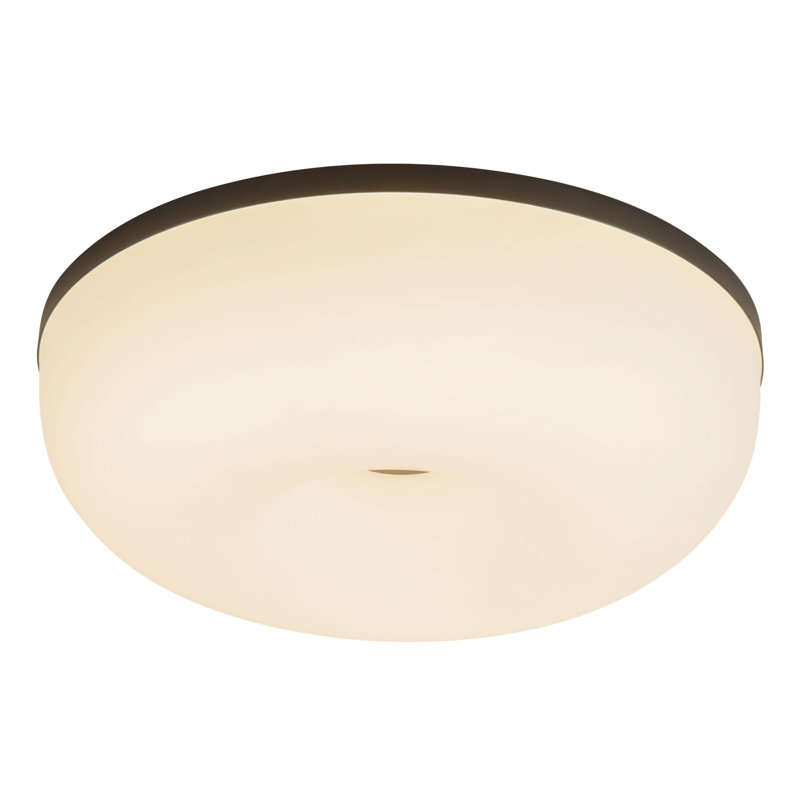 Jada 12-in Gold dimmable LED Flush Mount, Matte Black