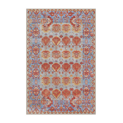 Tapis traditionnel rouge / bleu