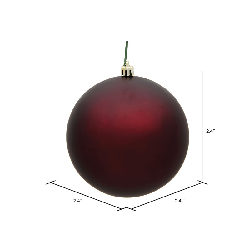 Holiday Décor Ball Ornament, Burgundy Matte