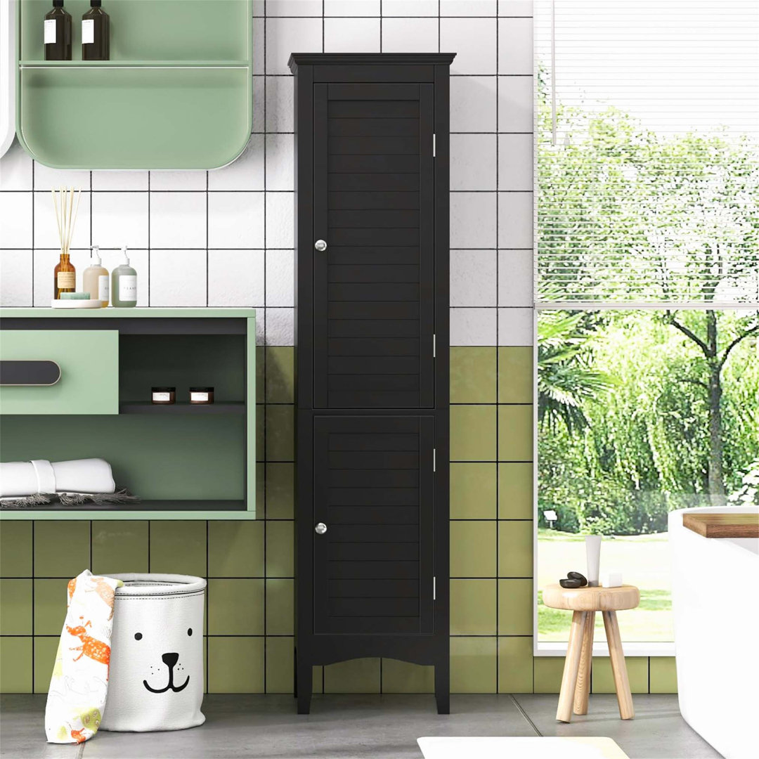 Compact Bathroom Cabinet Freestanding Linen Cabinet