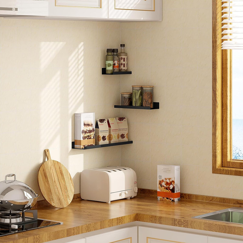 Misaye 3 Piece Metal Floating Shelf