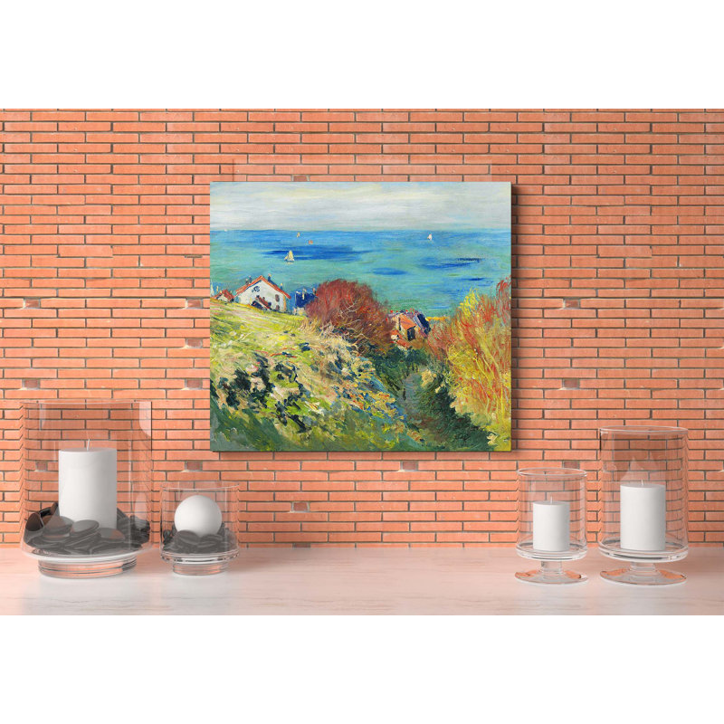 "SEASIDE Serenity" par Claude Monet_Floater Frame, H 16 po x l 14 po, Toile tendue