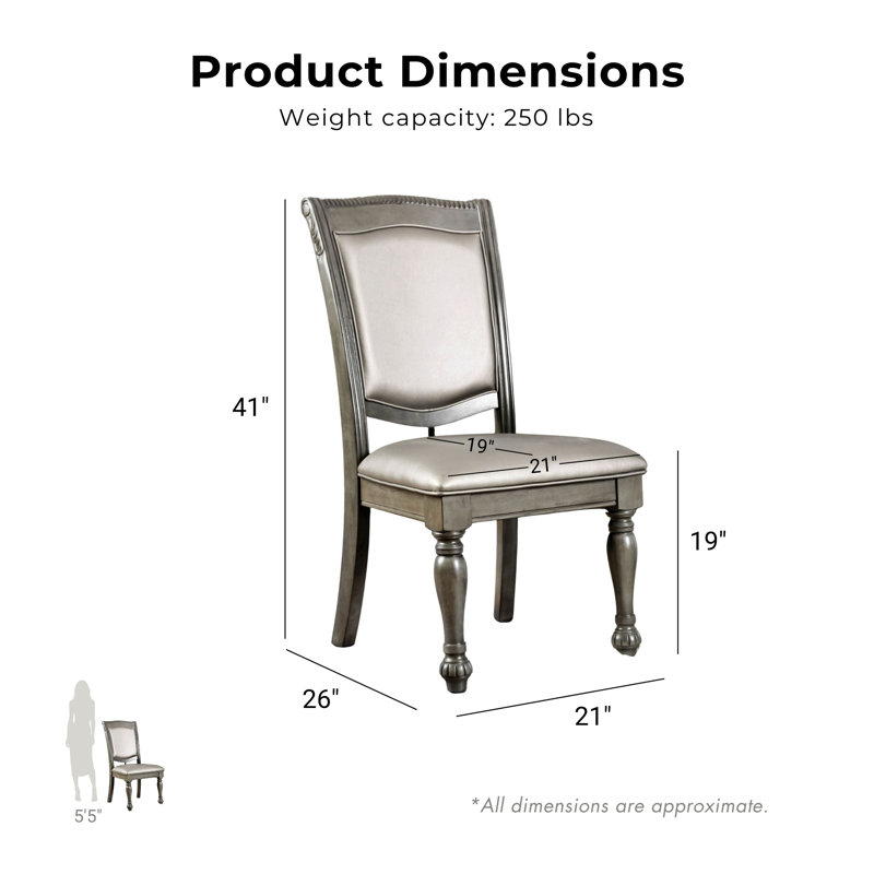 Calie 7-Piece Extendable Dining Table Set, 7 Pieces: Table, 6 Chairs, Gray