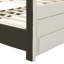 Lit plateforme simple tapissier avec lit gigogne et 3 tiroirs, lin beige 3 tiroirs