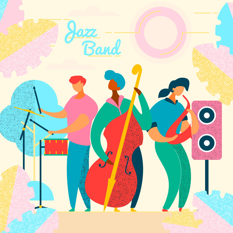 Music Fest Set - Wrapped Canvas Print, 76cm H x 76cm W x 3.8 cm D