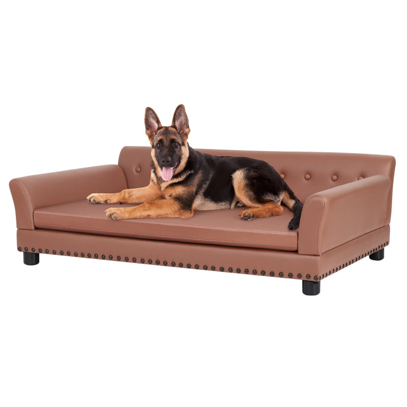 Orthopedic Leather Pet Bed, Extra Large (47.20" W x 30.70" D x 15.70" H)