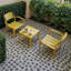 Ensemble de conversation intérieur / extérieur 3 pièces - Matériau PP de qualité commerciale (2 chaises + 1 table)-863239244