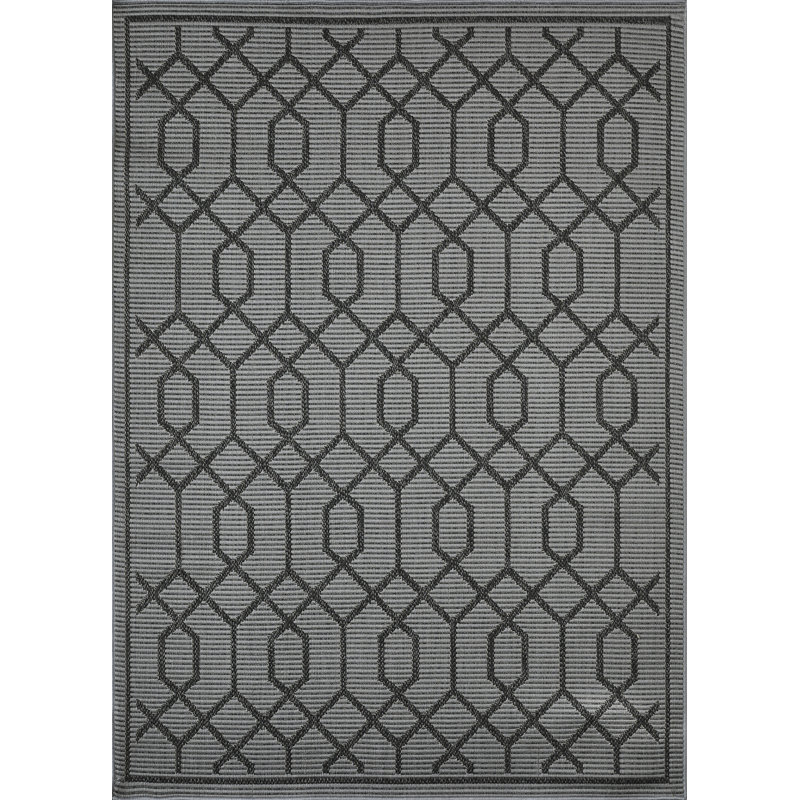Annie-Jane Washable Geometric Indoor / Outdoor Rug, Rectangle 9'10" x 12'10"
