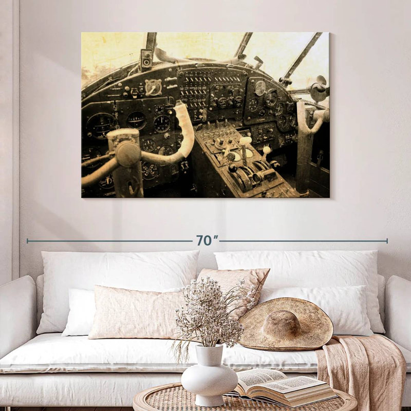 Mehar Grunge Cockpit Aircraft, 32" H x 48" W