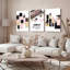Ensemble de 3 aquarelles sur toile, ensemble de 3 décorations à thème de beauté pour salle de bain ou salon-250289829