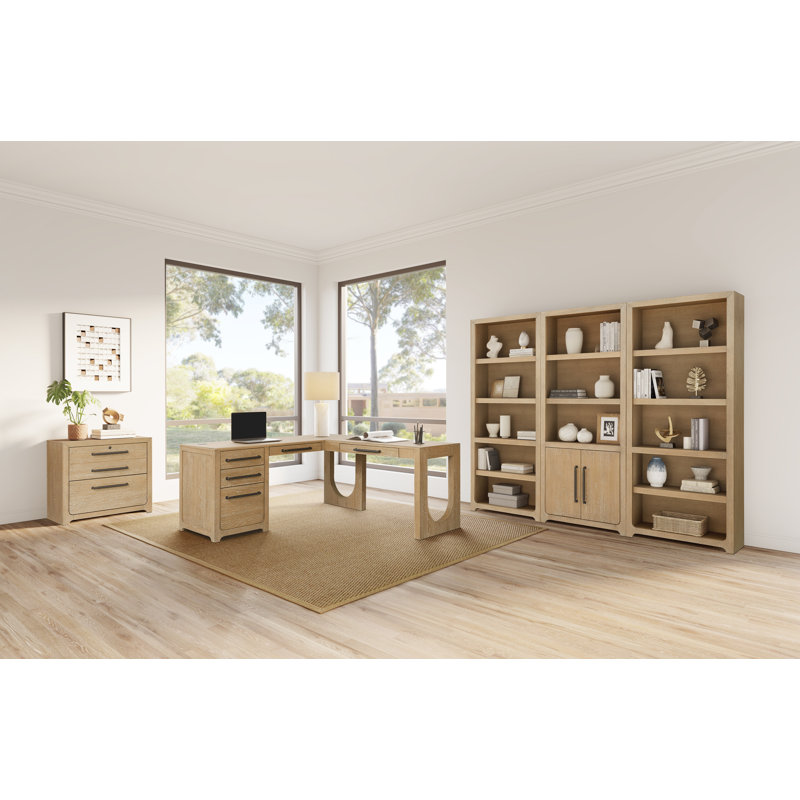 Fitzgerald L-Shaped Computer Desk with Power Outlet