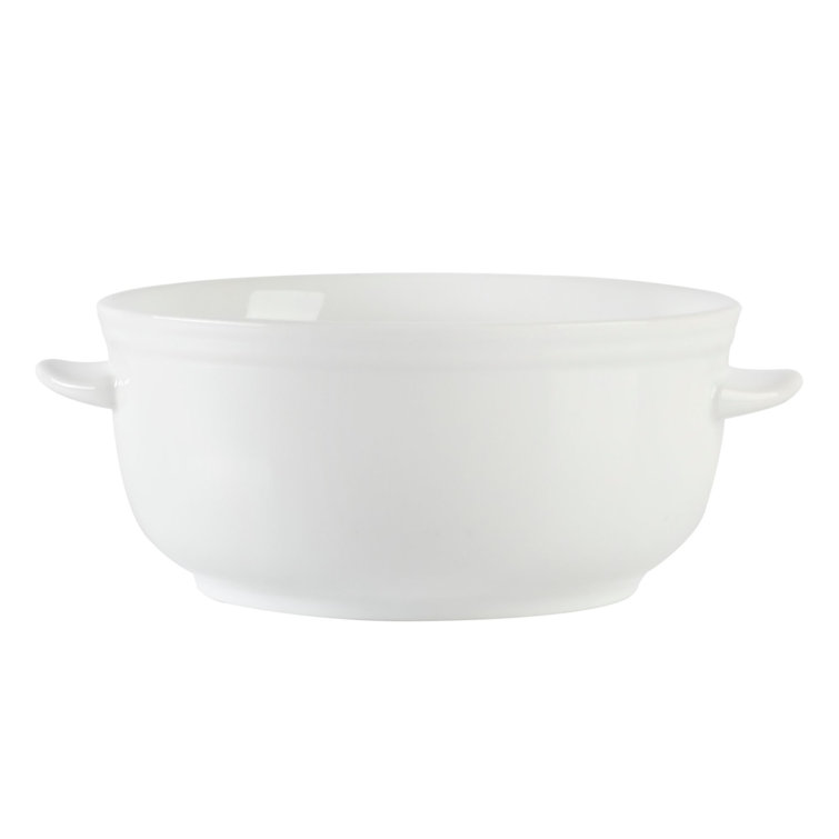 OUR TABLE Simply White 6-Pcs 8.75 in. Organic Round Porcelain