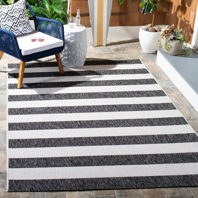 Areebah Performance Striped Indoor/Outdoor Area Rug