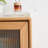 Solid Oak Storage Cabinet For Living Room, Free-Standing Corner Cabinets Storage Table