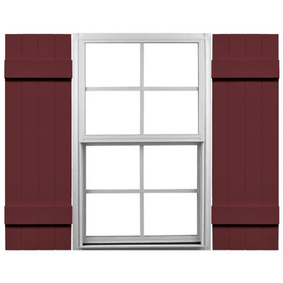 Mid-America Vinyl, TailorMade Four Board Joined, Board-n-Batten Shutters, w/Shutter-Loks