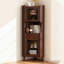 Cave à vin d'angle en bois massif écologique brun de 50 cm (19,69 po) avec vitres
