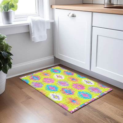 Tapis intérieur / extérieur en polyester tissé à la machine Chayden