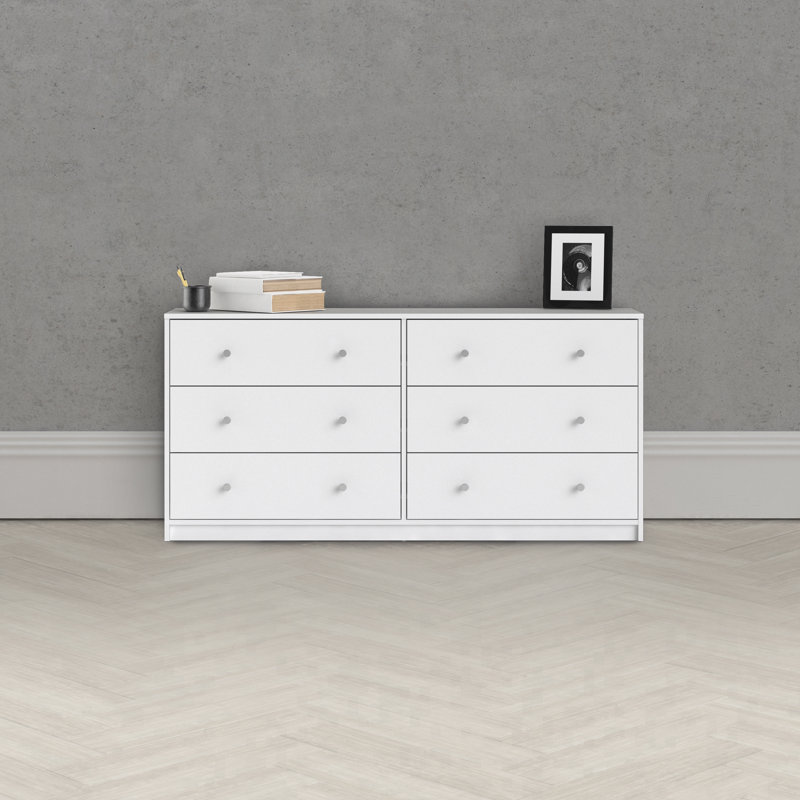 Clanton 56.34'' W 6 - Drawer Dresser, White