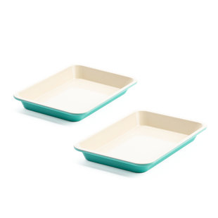 GreenLife Healthy Ceramic Nonstick Turquoise Waffle and Sandwich Duo