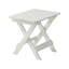 Table et chaise de bistro pliables blanches Hips, 2 chaises pour le confort et le style extérieur, intérieur rectangulaire