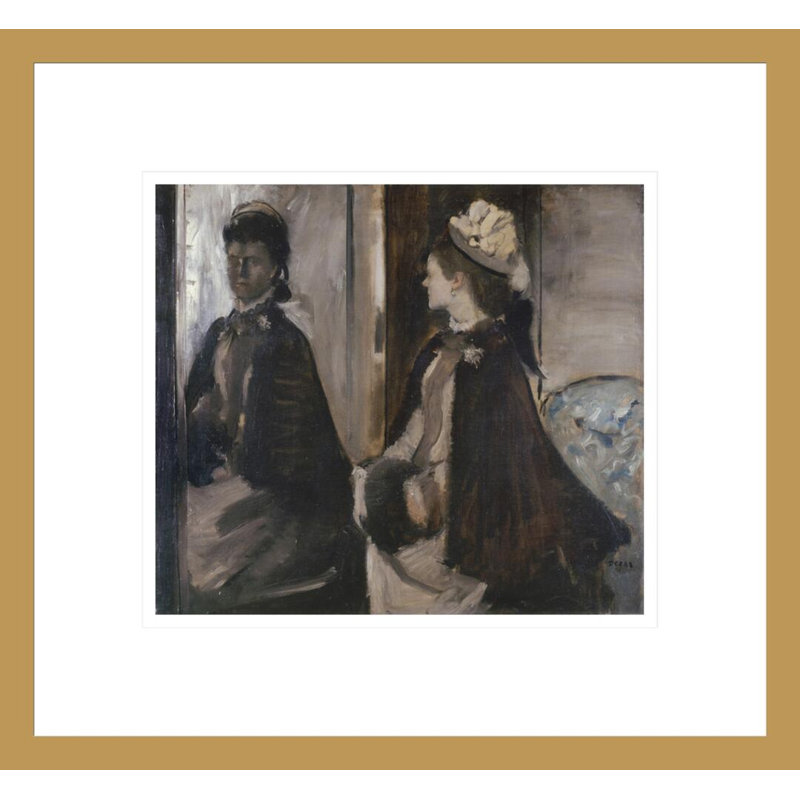 «Lady Jeantaud in the Mirror» par Edgar Degas, impression giclée encadrée, H 13,75 po x l 14,83 po