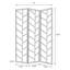 Paravent à 3 panneaux avec jute, structure en noyer de pin massif, motif de plumes, ambiance tropicale, idéal pour les décors modernes, hauteur de 69,23 pouces, profondeur de 52 po, largeur de 0,75 po, structure en trois jutes de 12,21 livres en noyer,