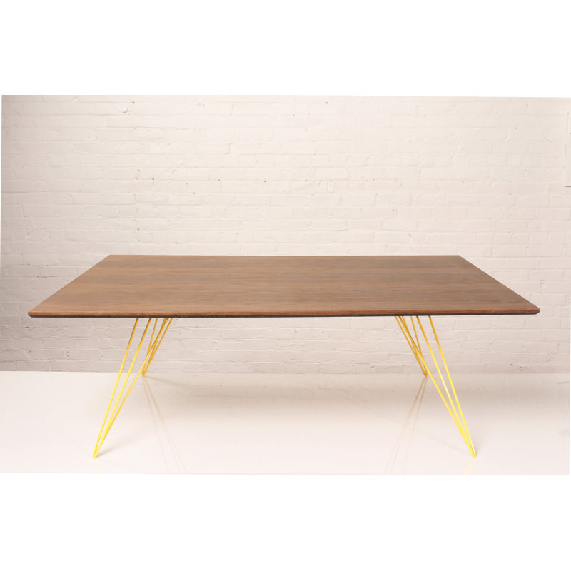 Williams Coffee Table, Yellow, 18" H x 54" L x 46" W, Walnut