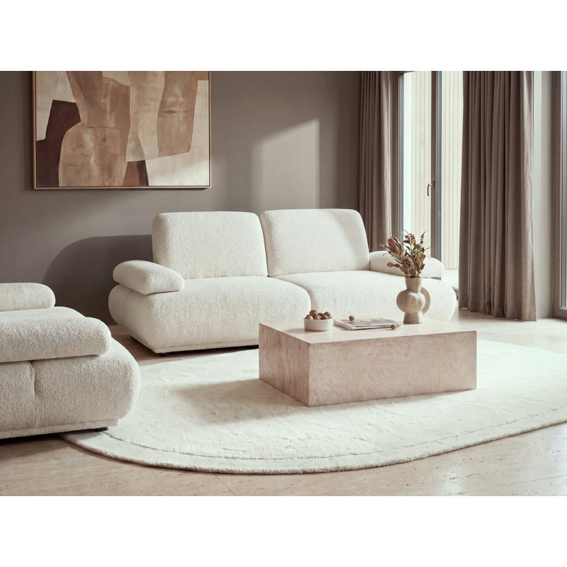 NACKA 3 Seater Sofa, White, Boucle