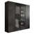 Black Graphite/Fluted Glass