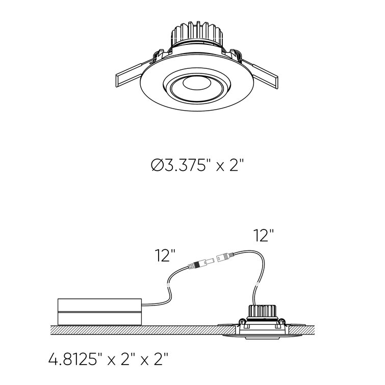 DALSLighting LEDDOWN 3'' LED Adjustable Recessed Trim | Wayfair