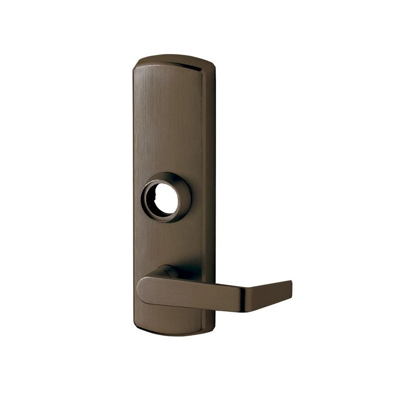 Levier de porte vide à clé (entrée), H 4,8 po x l 3,3 po x P 12,6 po, Bronze huilé