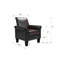 Fauteuil en cuir Pu à usage quotidien - gris foncé, salon, chambre à coucher, siège spacieux