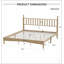 Lit plateforme en bois King Size avec tête de lit en forme de gourde, style rétro avec sommier à lattes en bois