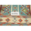 Tapis kilim bleu clair à tissage plat 5 x 7