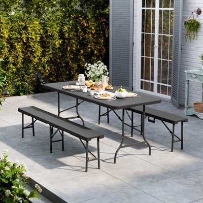 Baheer 4 - Person Patio Dining Set with Rectangular Table