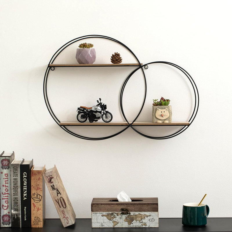 Interconnected Circular Wall Mounted Shelf