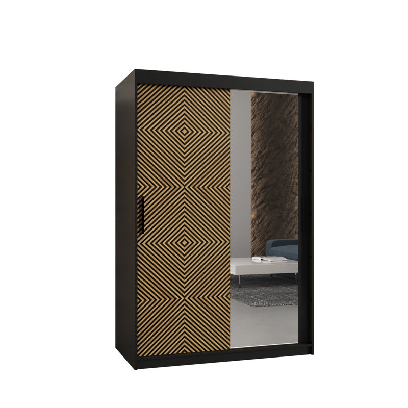 Madelinne 2 Door Manufactured Wood Wardrobe, 200cm H x 120cm W x 62cm D