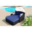 Lit de bronzage d'extérieur 79,9 "avec auvent réglable, double salon