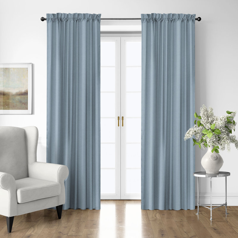 Ensemble de 2 rideaux en coton Shay, L 50 po x L 108 po