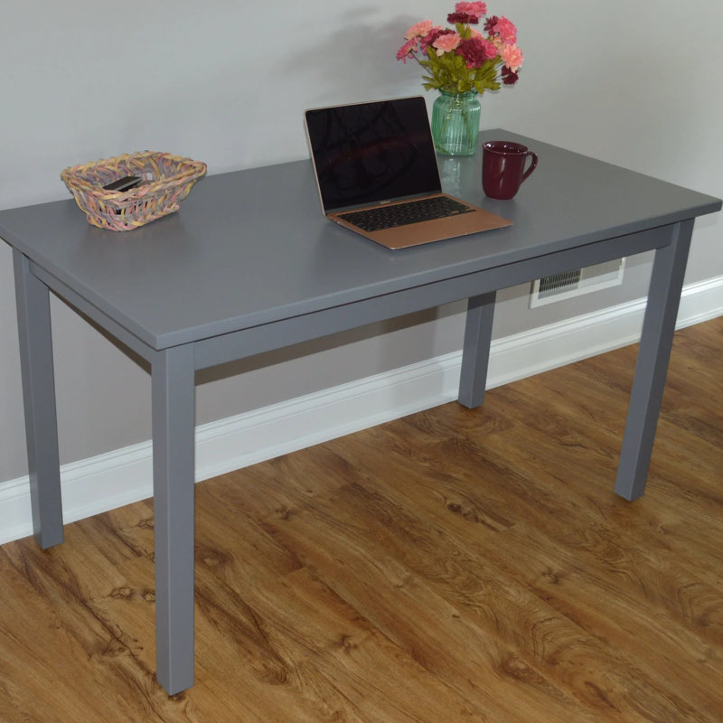 Versaloft Harmony Solid Wood Amish Table 27 X 45" In Black Paint - Use As A 4 Person Dining Table Or Office Desk, Black Paint