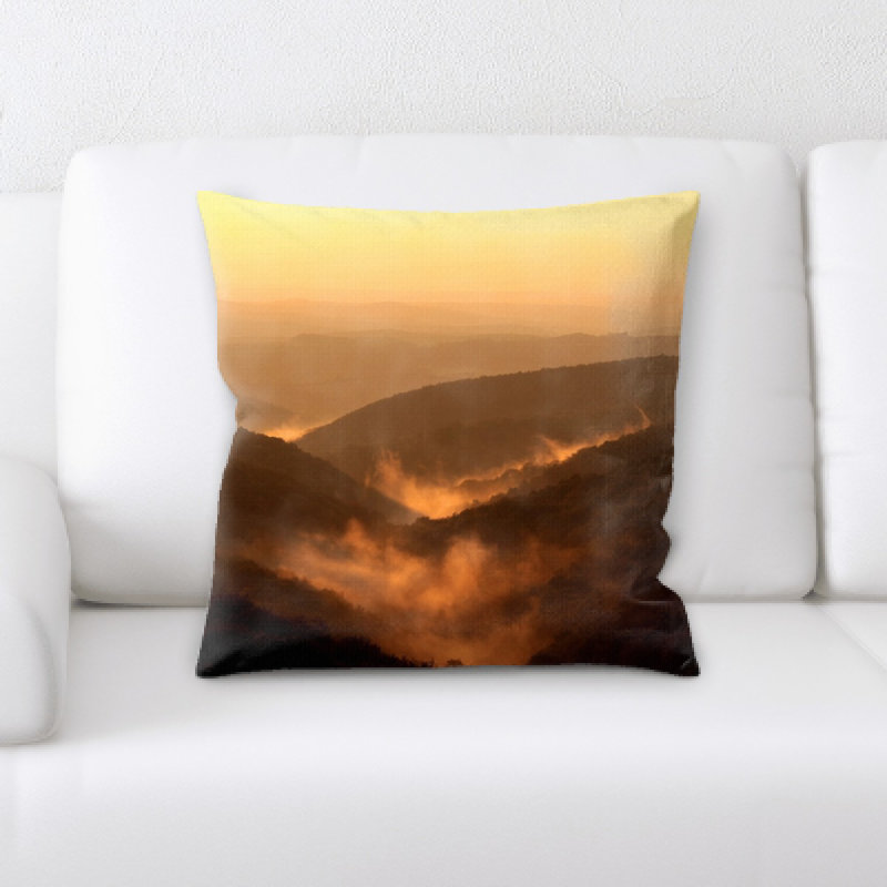 Coussin décoratif montagnes