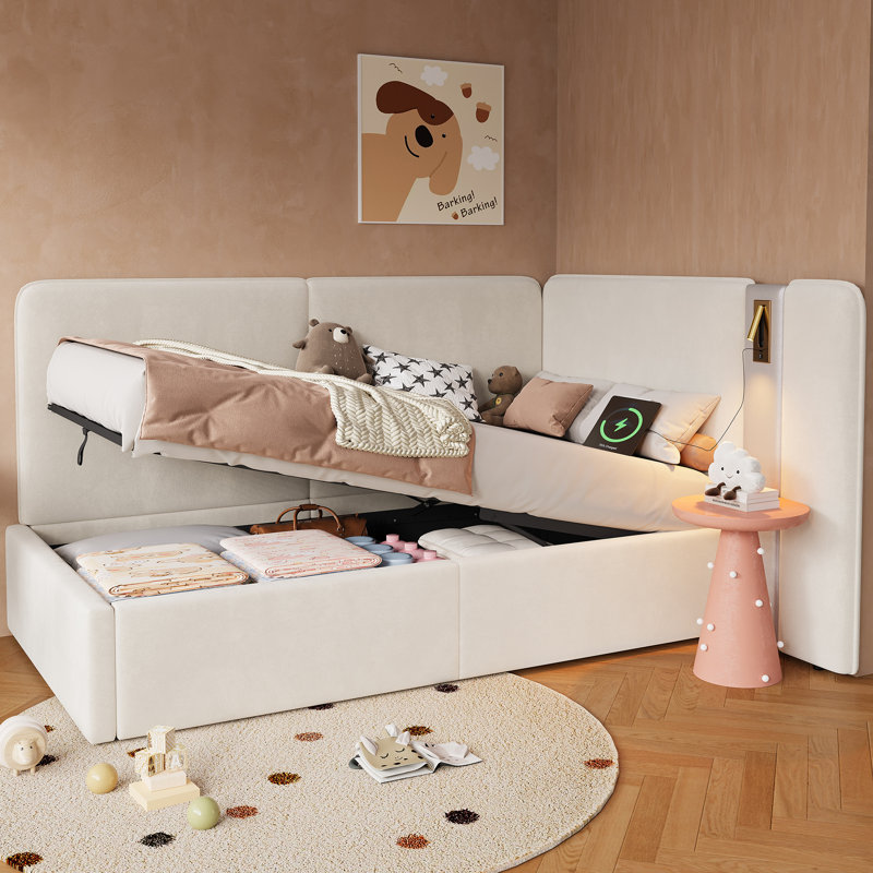 Metal Daybed, Beige