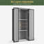 Outdoor Storage Cabinet Metal Garden Shed With 2 Adjustable Shelves 3 Layer Indoor& Outdoor Waterproof Vertical Storage Shed-1269129630