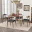 Ensemble de 2 chaises de salle à manger en bois d'hévéa avec dossier ergonomique et coussins de confort pour les intérieurs modernes et classiques-1071917115-1071917112