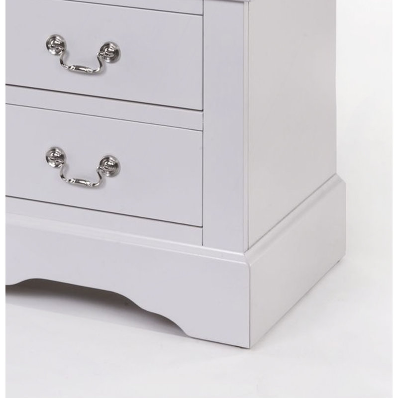 Table de chevet Louis Philippe III, Blanc