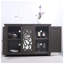 Buffet moderne brun foncé avec portes en miroir et tablettes réglables - Armoire de rangement de 49 po pour le salon, la salle à manger-1645405436