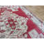 Tapis décoratif en laine noué à la main rouge de conception unique 3 pi 6 po x 4 pi 2 po aubreylynn