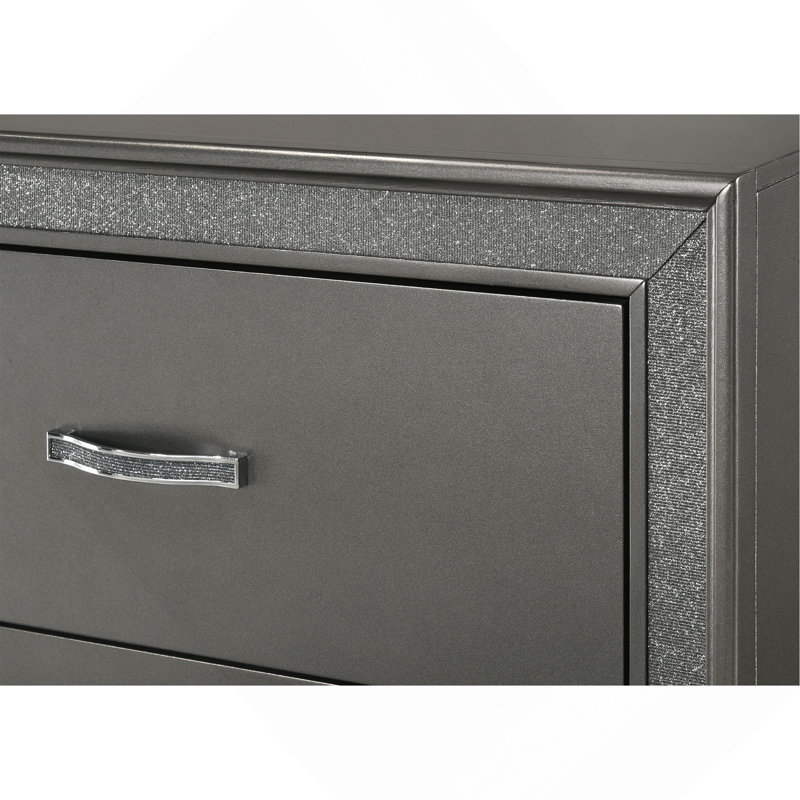 Commode contemporaine 1 pièce avec rangement de chevet 6 tiroirs