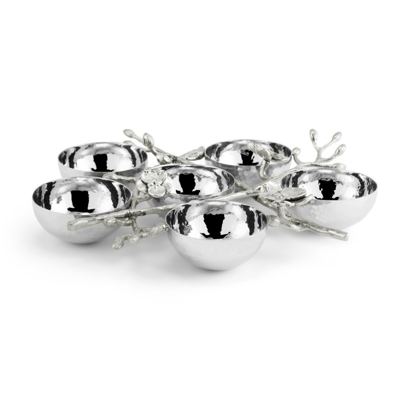 Orchid Seder Plate, Silver